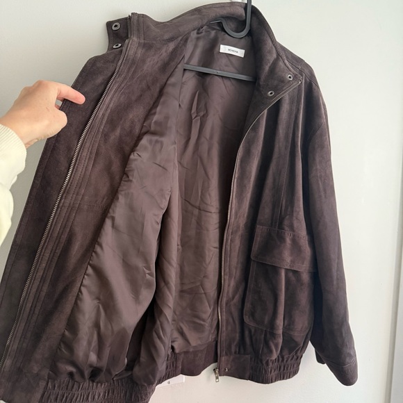 NEVER WORN Real Suede Leather Bomber Jacket - Picture 6 of 16